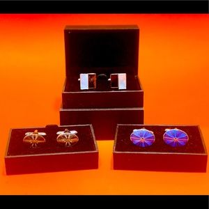 Banana Republic men's contemporary cufflinks three pair bundle.